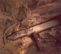 birds-eye view of an unfinished obelisk birds-eye view of an unfinished obelisk